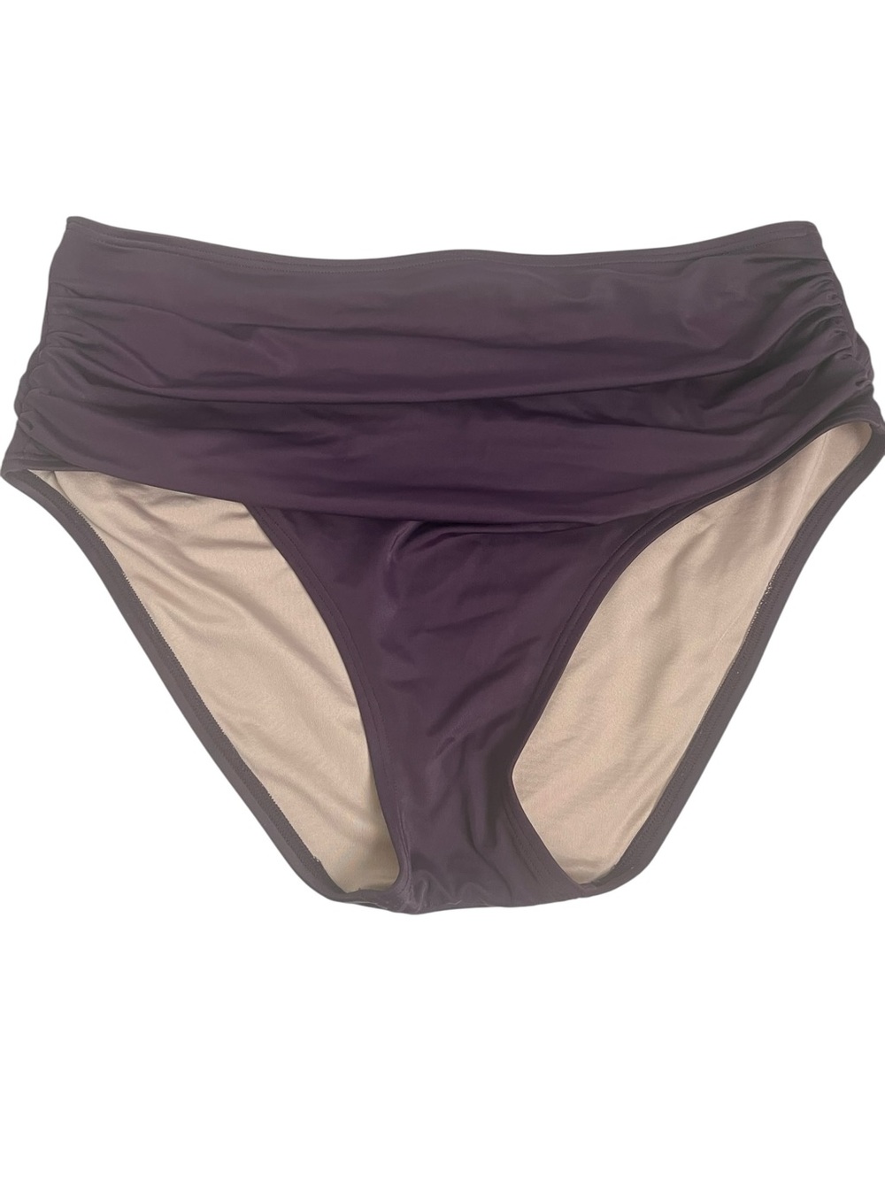 Victoria’s Secret Plum Purple Fold Over Ruched Bikini Bottom High Waist size XL